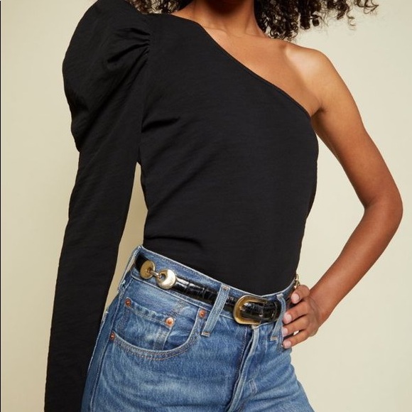 Nation LTD Sabrina One Shoulder Party Top - Picture 1 of 14